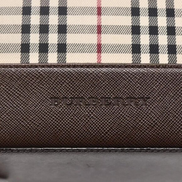 BURBERRY Nova Check Tote Bag Canvas Beige Silver Auth BA7138 - Picture 8 of 16